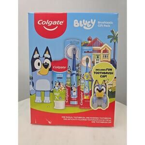 Colgate Bluey Brushtastic 3pc Gift Pack W/Electric Toothbrush Exp 7/27